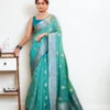 Banarasi Tissue Silk Saree - Blue