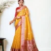 Banarasi Tissue Silk Saree - Yellow