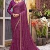 Regal Bandhani Georgette Saree - Purple