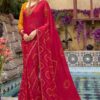 Regal Bandhani Georgette Saree - Red